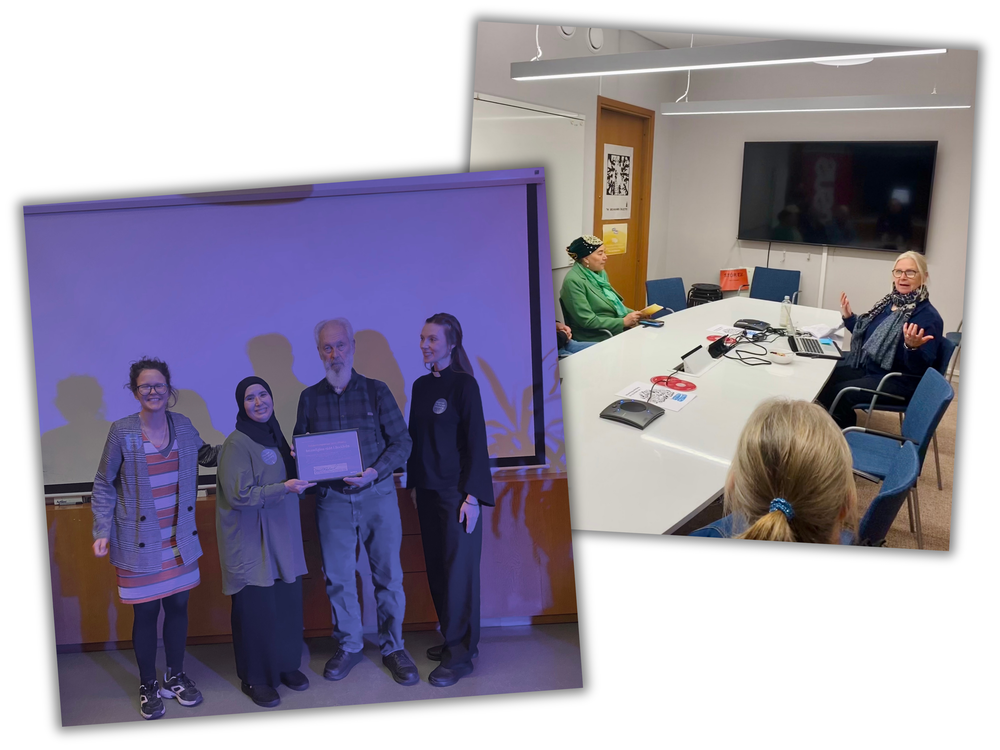 Interreligiösa rådet i Stockholm tog emot årets folkbildningspris och Ulrika Erksell ledde samtal kopplat till filmen "The Last Observers".